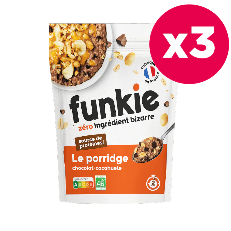 LOT porridges chocolat-cacahuète
