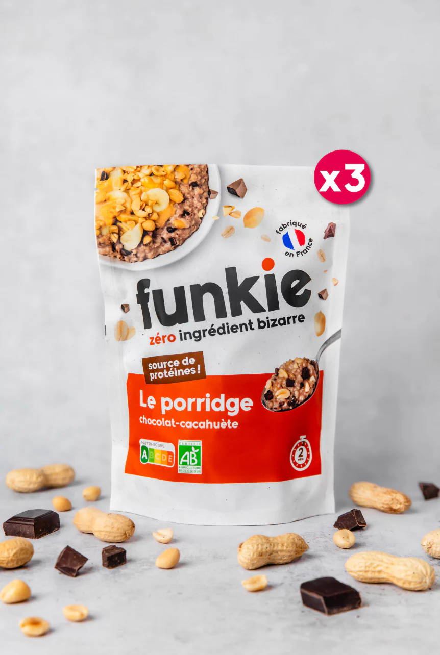 LOT porridges • chocolat-cacahuète x3